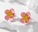 Серьги-гвоздики «Розовые цветы Цветы» 23мм