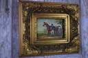 Francúzsky aristokrat pri koňovi - Kôň - Olejomaľba - Krásny Rám Výška produktu 30 cm