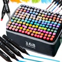 АЛКОГОЛЬНЫЕ МАРКЕРЫ НАБОР ДВУХСТОРОННИХ МАРКЕРОВ 168 ШТ. СУМКА ПОЕЗДКА