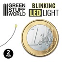 Migające diody LED zielone 2mm 10szt. Stan opakowania oryginalne