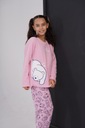 Dievčenské fleecové pyžamo hrubé Vienetta 134 9/10 detské zimné teplé Rukáv dlhý rukáv