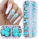 НАБОР УКРАШЕНИЙ ДЛЯ НОГТЕЙ, КАССЕТА, ЦИРКОНИЙНЫЕ РОЗЫ