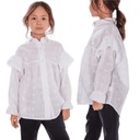Biała koszula z haftem angielskim All For Kids 140/146 Kolor biały
