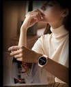 Женские часы с функцией вызова, польское меню, золотые, круглые, импульсные, SMARTWATCH