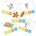 Набор скрепок «ВРЕМЕНА ГОДА» из 36 карточек для детей