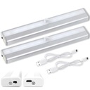 Комплект из 2х беспроводных USB самоклеящихся ленточных светильников для шкафа с магнитом