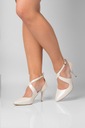 Туфли для свадебных танцев, кожа перламутрового цвета, с ремешками 37