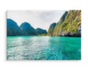 Obraz do obývačky tyrkysová voda hory more 100x70 Spôsob implementácie digitálna tlač