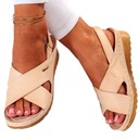 САНДАЛИИ ЖЕНСКИЕ ПОЛЬСКИЕ, КОЖАНЫЕ, НИЗКАЯ ТЕЛЕЖКА НА ТЕЛЕЖКЕ, УДОБНЫЕ.