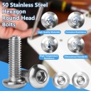BOULONS M6X10 MM LEB SOCZEWKOWY 50 PCS ACIER INOXYDABLE A2photo 4