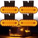KIT 4X HEADLIGHT DIMENSIONS POMARANCZOWA LED DIODNE OBRYSOWKI 12V 24V  photo 9