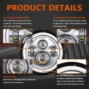 РЕШІТКИ LED (СВІТЛОДІОД) YUGUANG 7″ – 100W, 10000LM, 4 SOCZEWKI, 3000K  фото 9