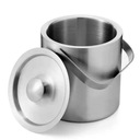 Ведро для льда из нержавеющей стали, контейнер для льда, емкость: 1300 мл.