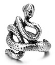 Модное кольцо-печатка в форме змеи в подарок