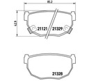 ZAPATAS DE FRENADO PARTE TRASERA P56010 BREMBO 