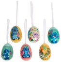 ZAWIESZKI WIELKANOCNE STITCH JAJKA PISANKI DO KOSZYCZKA 6 SZTUK ZAWIESZKA