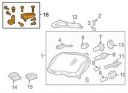 MERCEDES ESSENCE GLK X204 AVANT LEFT HEADLIGHT REPAIR KIT A2048201314photo 9