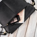 Dámska kabelka na rameno Poštárka Čierna Kožená PAOLO PERUZZI Veľkosť malá (menšia ako A4)