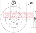 DISCOS ZAPATAS PARTE TRASERA KAMOKA TOYOTA AURIS 