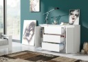 MODERN KOMÓD 120CM 2 AJTÓ 3 FIÓK FEHÉR HÁLÓSZOBA NAPPALI Márka Meble Masztalerz
