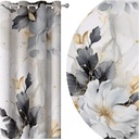 Готовые шторы на гидах 140x250 Занавес цветы 225