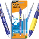 Стираемая шариковая ручка BIC ILLUSION, СИНАЯ + 2 стержня