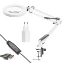 ОФИСНАЯ КОСМЕТИЧЕСКАЯ ЛАМПОЧКА РЕГУЛИРОВКА СВЕТОДИОДНОГО ОСВЕЩЕНИЯ USB АДАПТЕР 12ВТ СЕТЬ 5ВТ