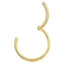 ЗОЛОТАЯ СЕРЬГА-КЛИКЕР КОЛЬЦО СТАЛЬ 316L 1,2/12 мм