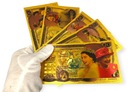 KRÓLOWA ELŻBIETA II Piękny Zestaw Banknotów Kolekcjonerskich Pozłacanych Pochodzenie Europa
