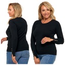 ЭЛЕГАНТНЫЙ УДОБНЫЙ ЖЕНСКИЙ ДЖЕМПЕР С ДЕКОРАТИВНЫМИ ПУГОВИКАМИ MORAJ XL ЧЕРНЫЙ