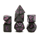 ЧЕРНО-ФИОЛЕТОВЫЙ НАБОР ИЗ 7 КУБИКОВ ДЛЯ РПГ