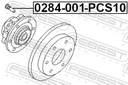 FEBEST PERNO RUEDAS 0284-001-PCS10 