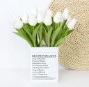 Букет цветов TULIPS GA15, искусственные розы, как настоящие, центральное украшение, белые украшения
