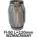 ВЫХЛОПНОЙ ГИБКИЙ СОЕДИНИТЕЛЬ FI-50 L=120мм УСИЛЕННЫЙ
