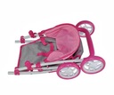 Kočík pre bábiky Natalie Prestige Pink Ružová Kočík Skladacia strieška ľahká Materiál plast tkanina