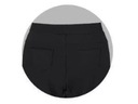 Nohavice elastické rovné v páse gumička 7/8XL bavlna čierna Stredová část (výška v páse) vysoká