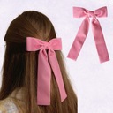 Элегантный бархатный розовый бант для волос