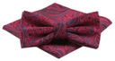 Мужской галстук-бабочка с нагрудным платком Alties - красный с восточным узором