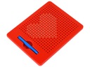 Магнитная доска, обучающая площадка, шарики, шаблоны, красный