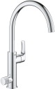 СМЕСИТЕЛЬНАЯ СТОЙКА ДЛЯ КУХНИ ХРОМ GROHE СИНИЙ ЧИСТЫЙ