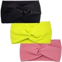 НАБОР ИЗ 3-Х ШИРОКИХ ПРУЖИННЫХ ПООБОДОК НА ГОЛОВУ ДЛЯ ДЕВОЧКИ РОЗОВЫЕ