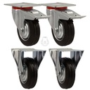 НАБОР ИЗ 4 ШТ. Полочная тележка WHEELS fi 100 23STGU100