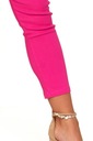 Dámske nohavice s gumou v páse s vysokým pásom Elastické Módne MORAJ XL Dominujúca farba ružová