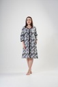 Dámsky bavlnený župan tenký 1XL na zips nadmernej veľkosti s vreckami Pohlavie Výrobok pre ženy