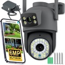 ДВОЙНАЯ WIFI IP УМНАЯ НАРУЖНАЯ ВРАЩАЮЩАЯСЯ КАМЕРА С ПРИЛОЖЕНИЕМ ZOOM PUSH 2x3 МП