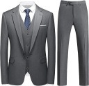 МУЖСКОЙ ТЕМНО-СЕРЫЙ КОСТЮМ KUDMOL С ЖИЛЕТОМ XL