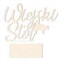 WIEJSKI STÓŁ NAPIS NA STÓŁ WESELE ŚLUB BIAŁY