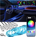 CABLE DE FIBRA ÓPTICA PARA COCHE AUTO ILUMINACIÓN CABINAS BRIDA 6M RGB + APLIKACJA 