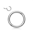Титановая серьга-кольцо CLICKER, серебро 1.2/7