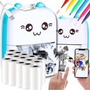 ПОРТАТИВНЫЙ ТЕРМОПРИНТЕР DRUKUŚ MINI CAT ДЛЯ ФОТОГРАФИЙ + 16 БУМАЖНЫХ РОЛИКОВ